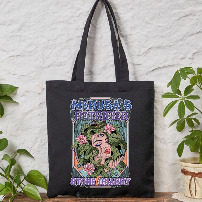 Purplehecate The Gorgon with Snake Hair Medusa Tote Bag
