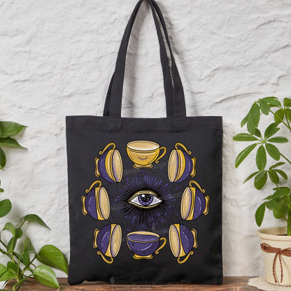 Purplehecate Moon Phase Coffee Lover Tote Bag