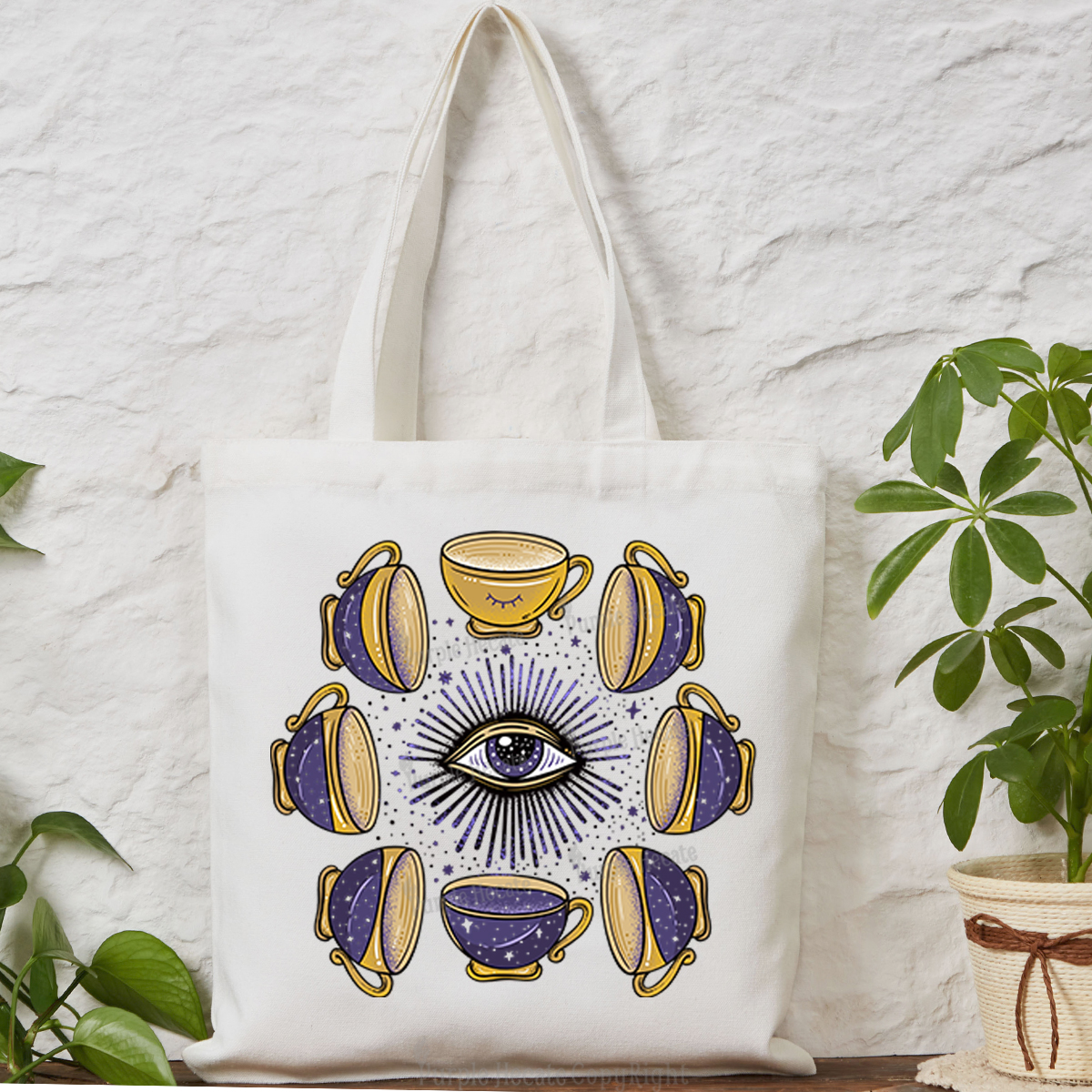 Purplehecate Moon Phase Coffee Lover Tote Bag