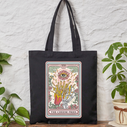 Purplehecate The Cheese Fries Tarot Tote Bag