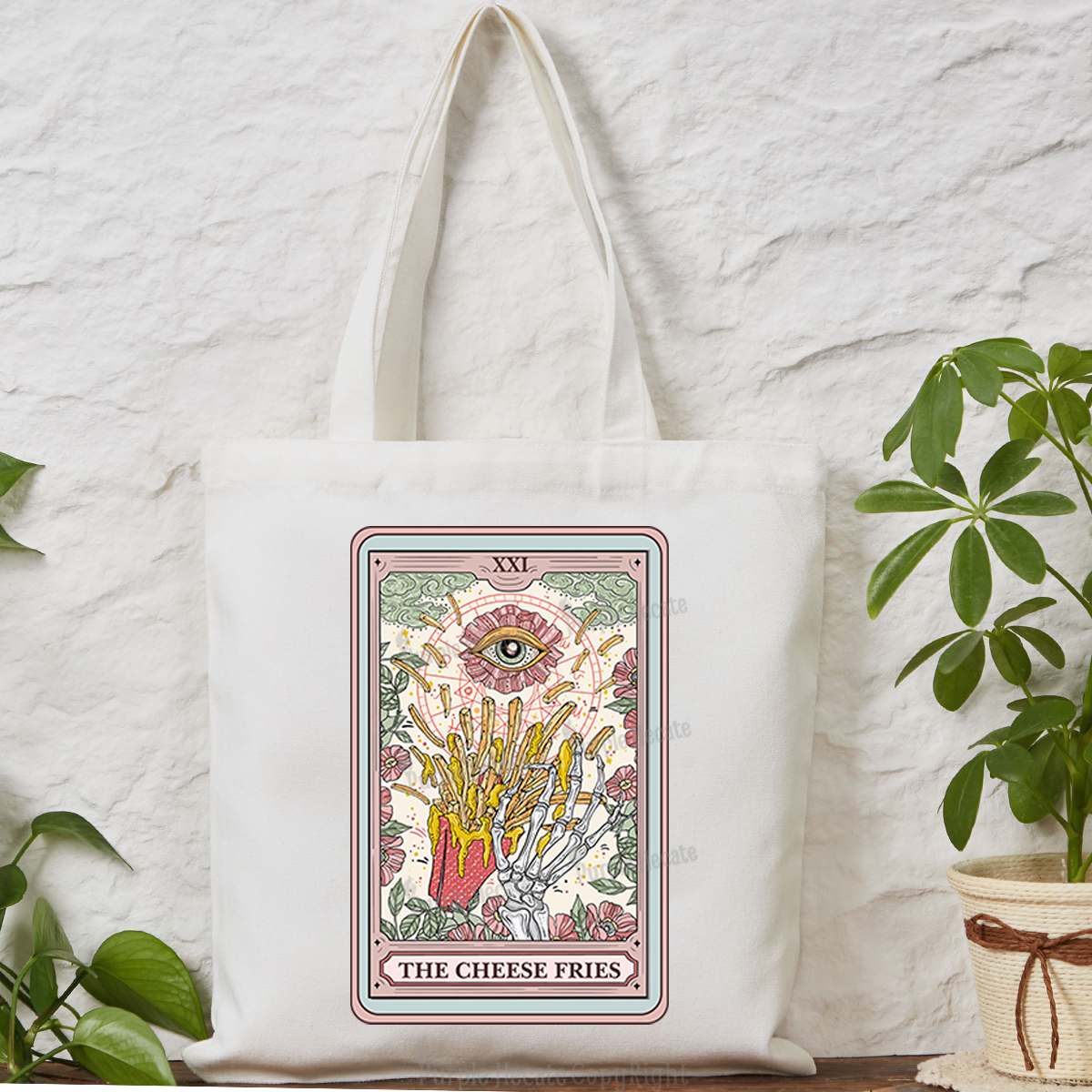 Purplehecate The Cheese Fries Tarot Tote Bag