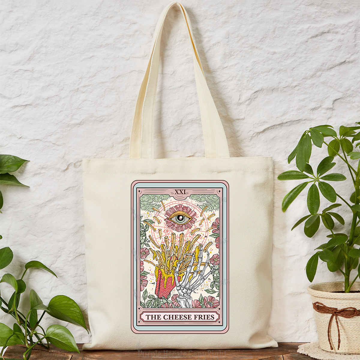 Purplehecate The Cheese Fries Tarot Tote Bag