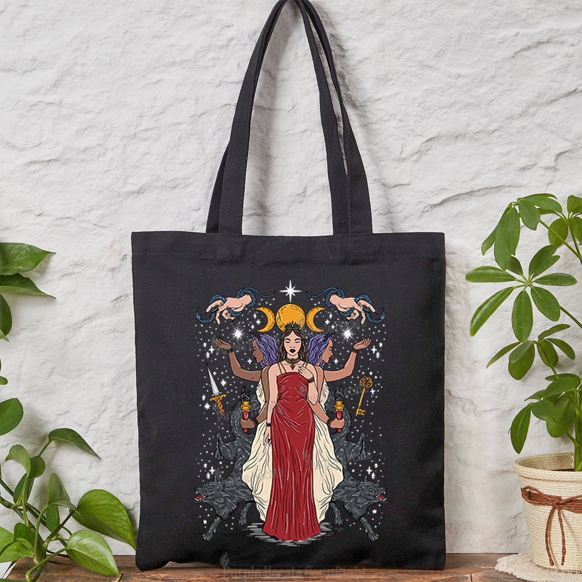 Purplehecate The Triple Goddess Hecate Tote Bag