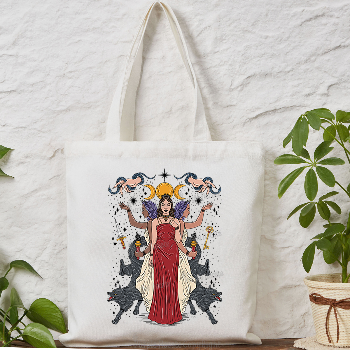 Purplehecate The Triple Goddess Hecate Tote Bag