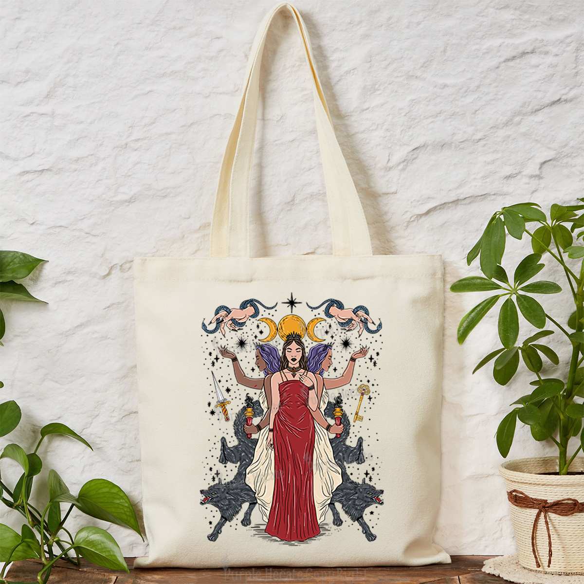 Purplehecate The Triple Goddess Hecate Tote Bag