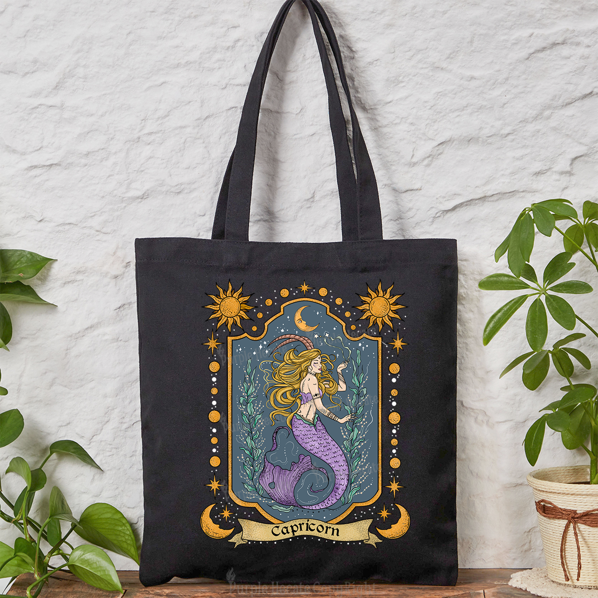 Purplehecate Capricorn Tote Bag