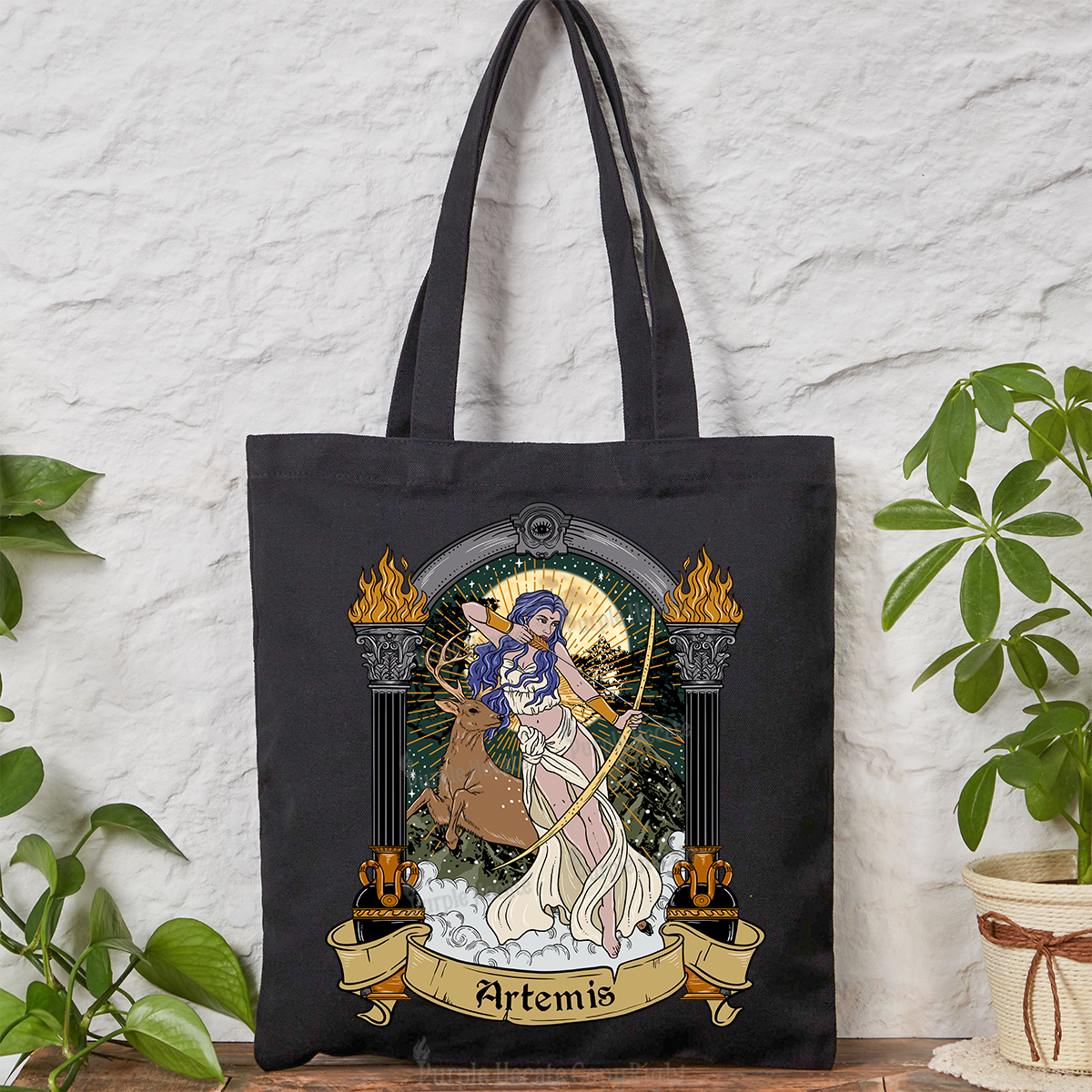 Purplehecate The Huntress Artemis Tote Bag