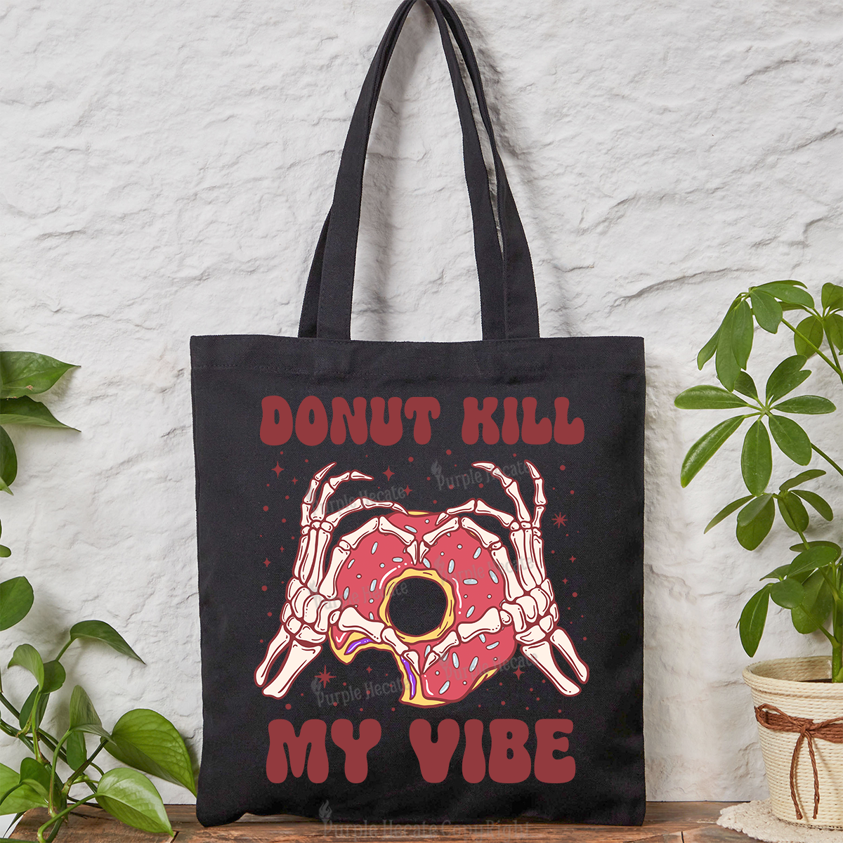 Purplehecate Donut Kill My Vibe Tote Bag