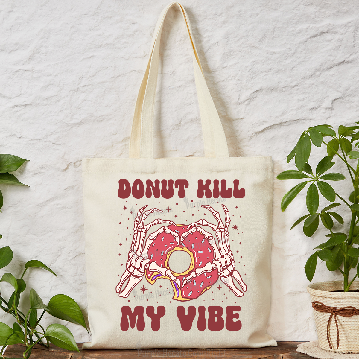 Purplehecate Donut Kill My Vibe Tote Bag