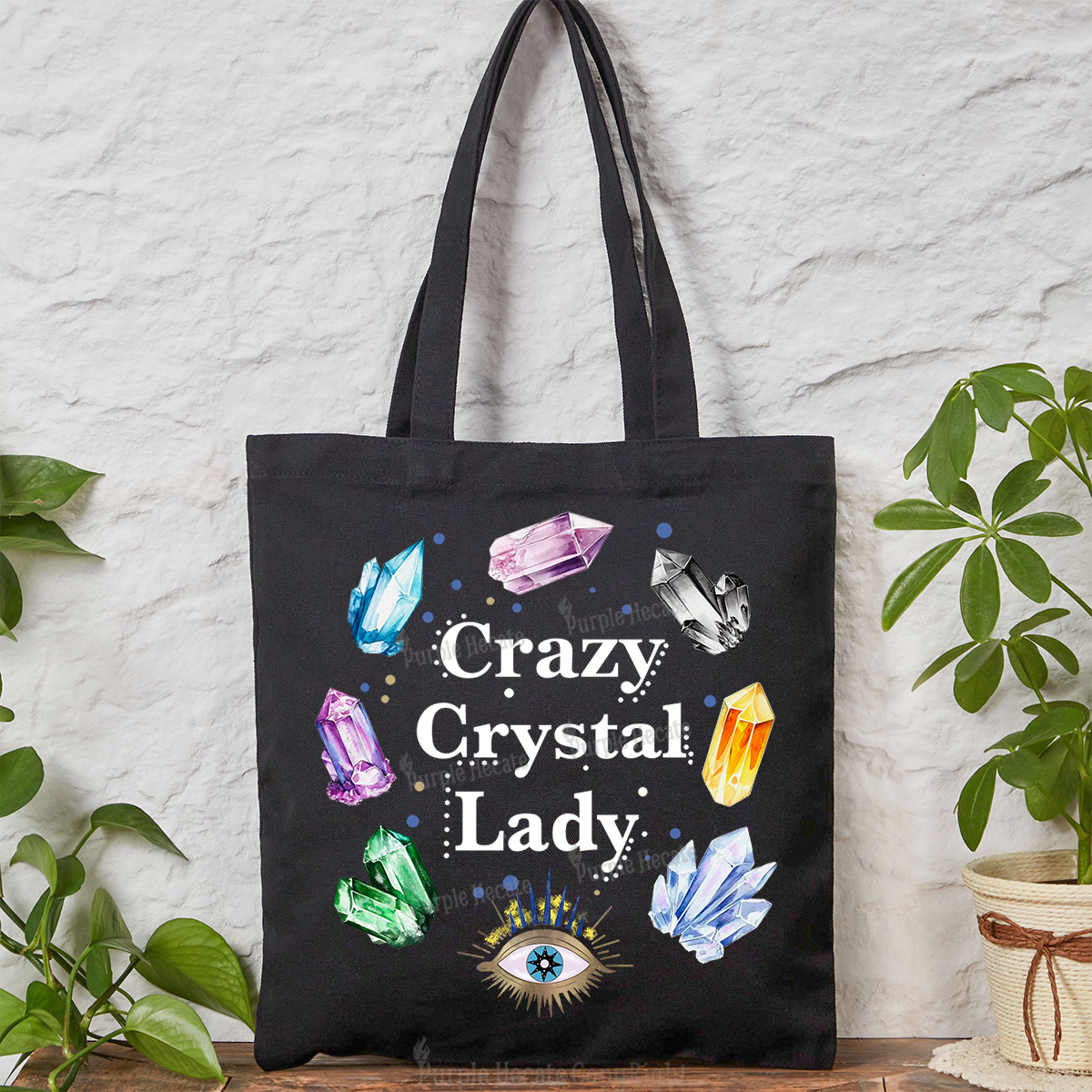 Purplehecate Crazy Crystal Lady Tote Bag