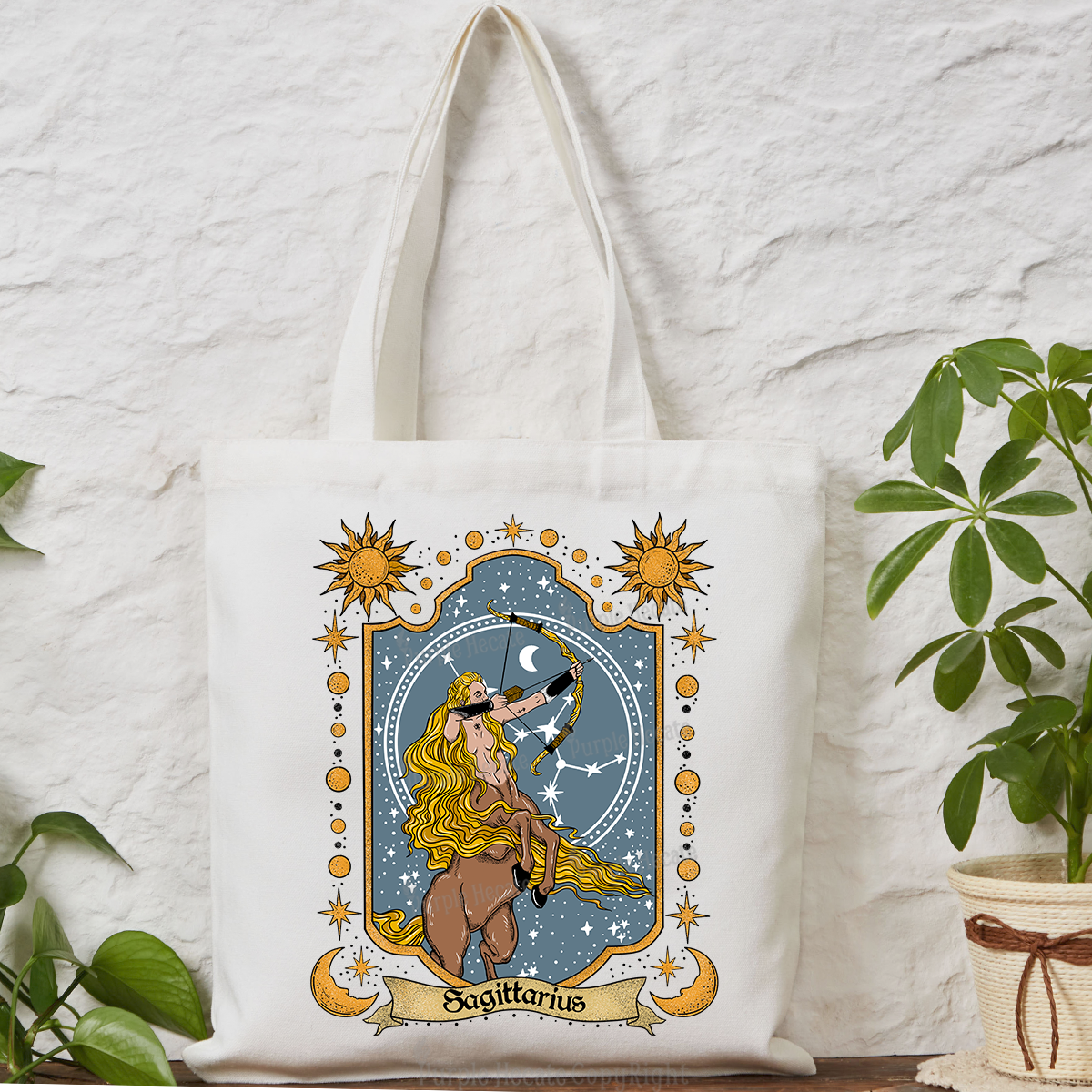 Purplehecate Sagittarius Zodiac Tote Bag