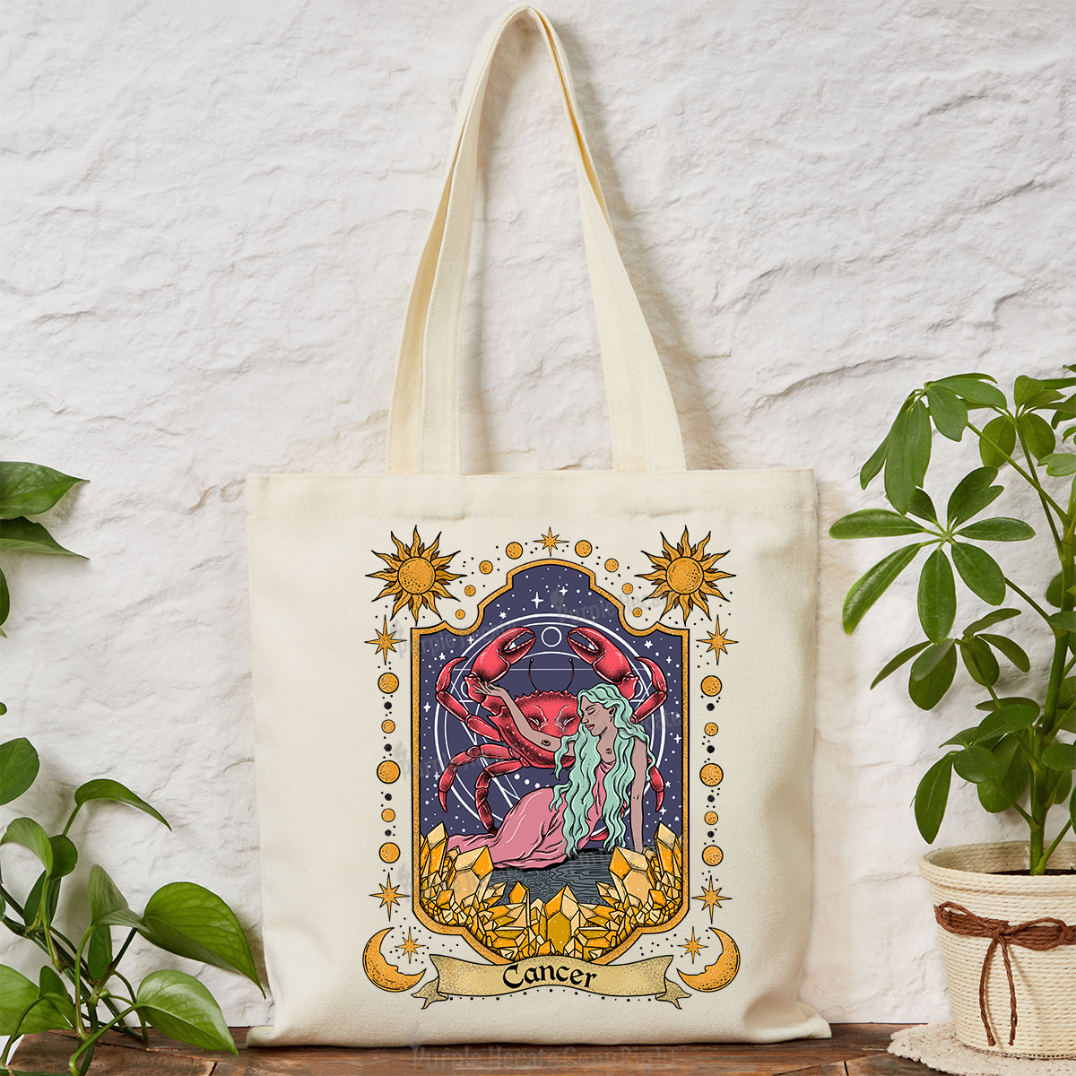 Purplehecate Cancer Zodiac Tote Bag