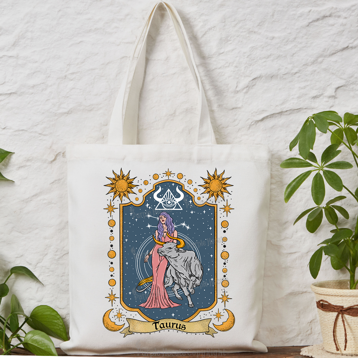 Purplehecate Taurus Zodiac Tote Bag