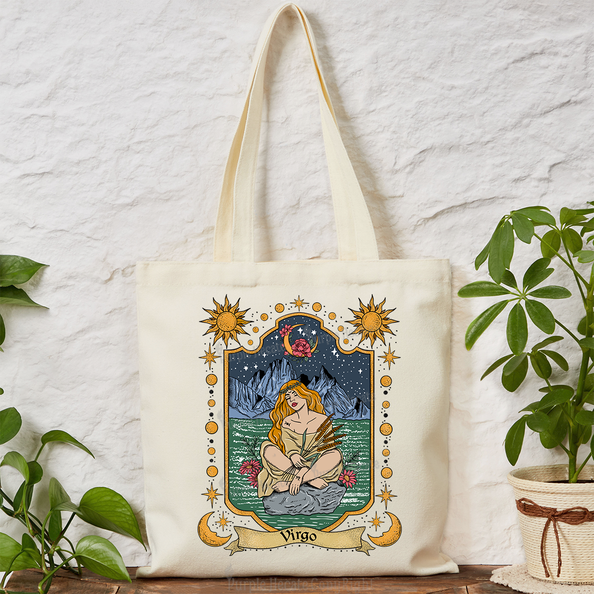 Purplehecate Virgo Zodiac Tote Bag