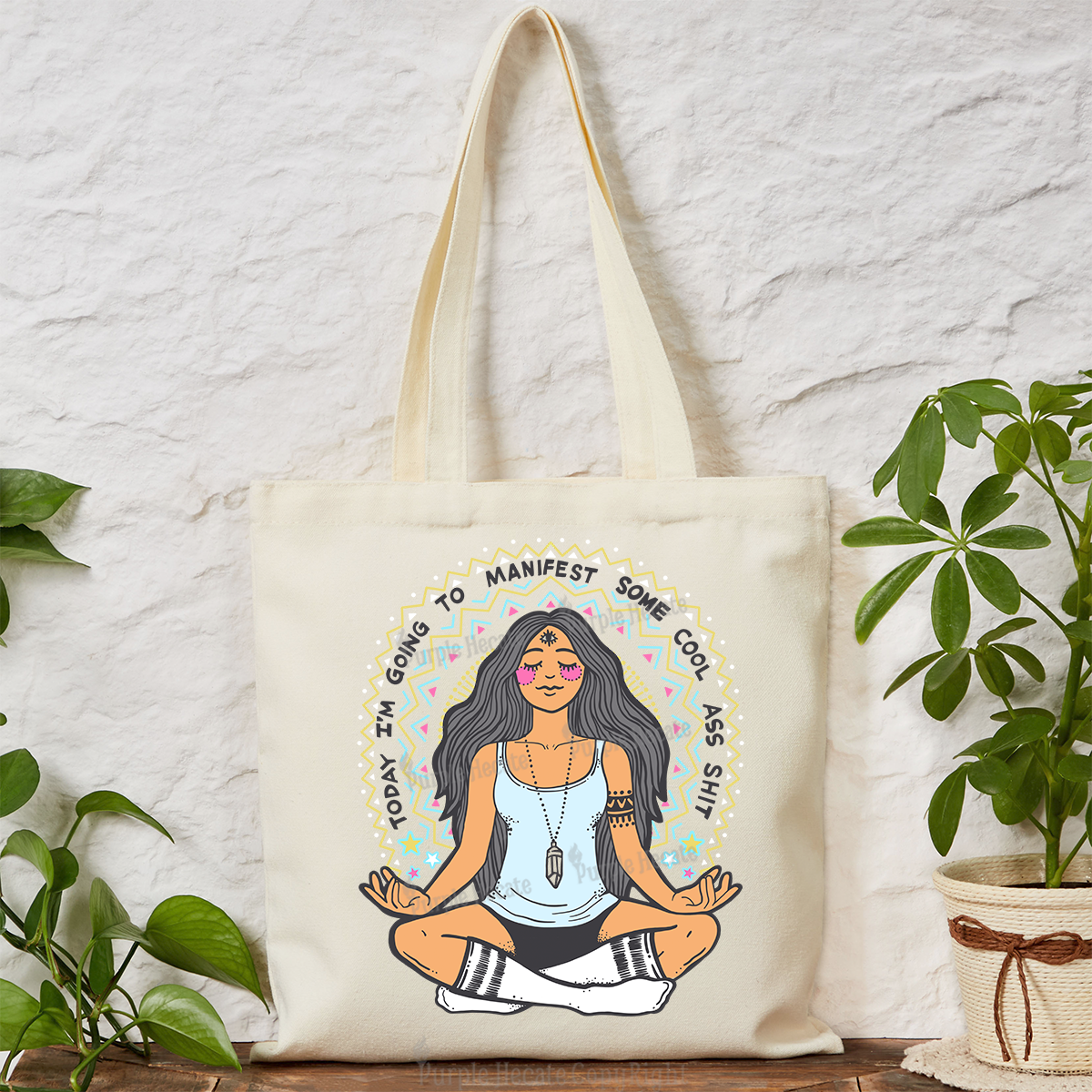 Purplehecate Today I'm Going To Manifest Some Cool Ass Shit Tote Bag