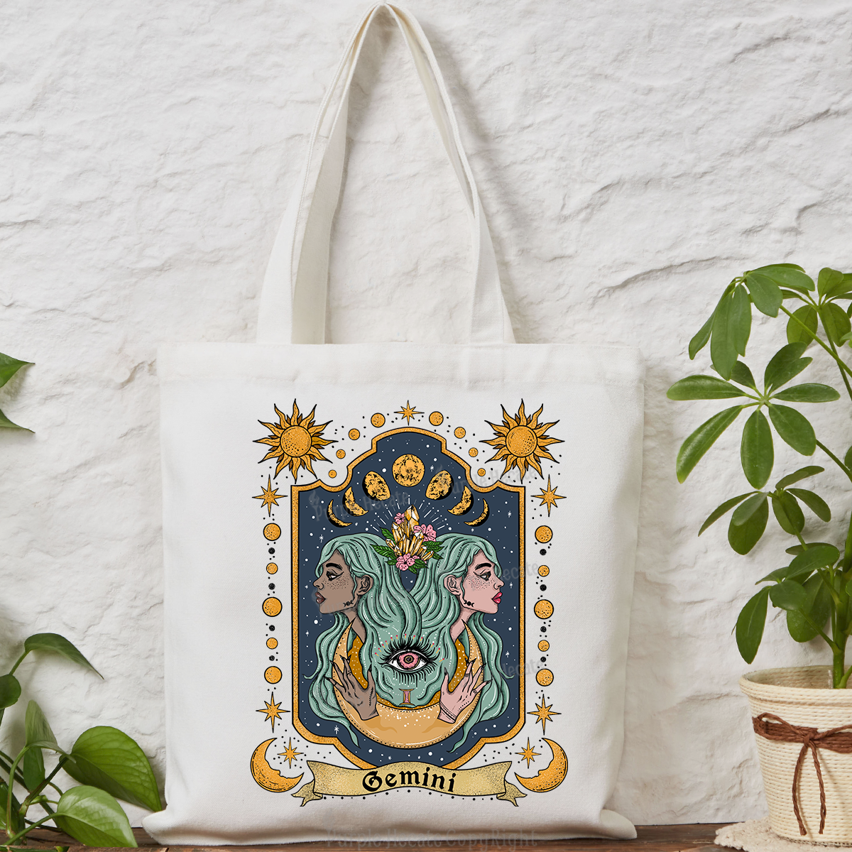 Purplehecate Gemini Zodiac Tote Bag