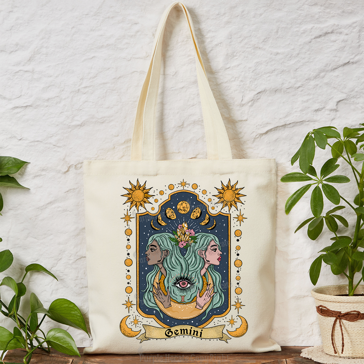 Purplehecate Gemini Zodiac Tote Bag