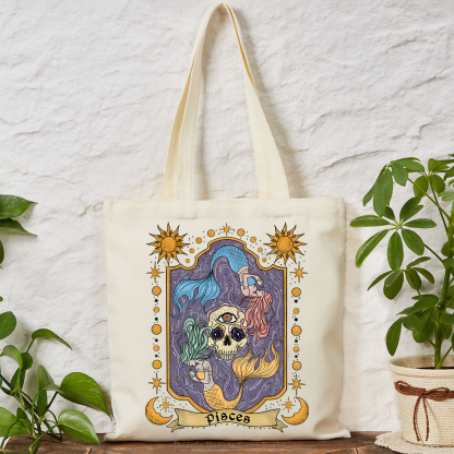 Purplehecate Pisces Zodiac Tote Bag
