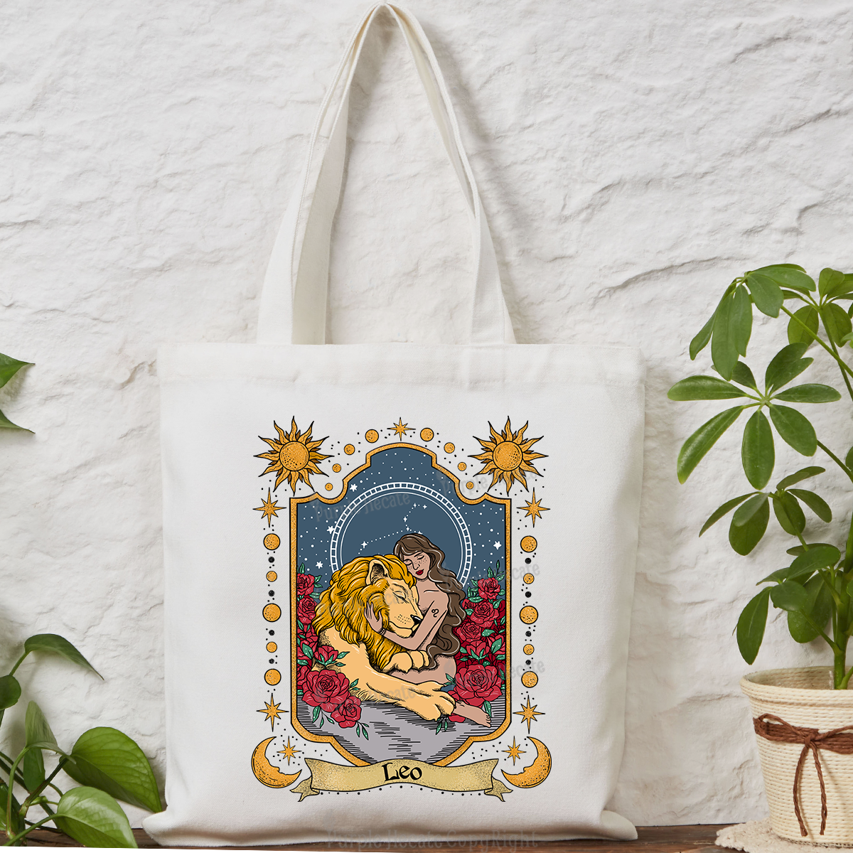 Purplehecate Leo Zodiac Tote Bag