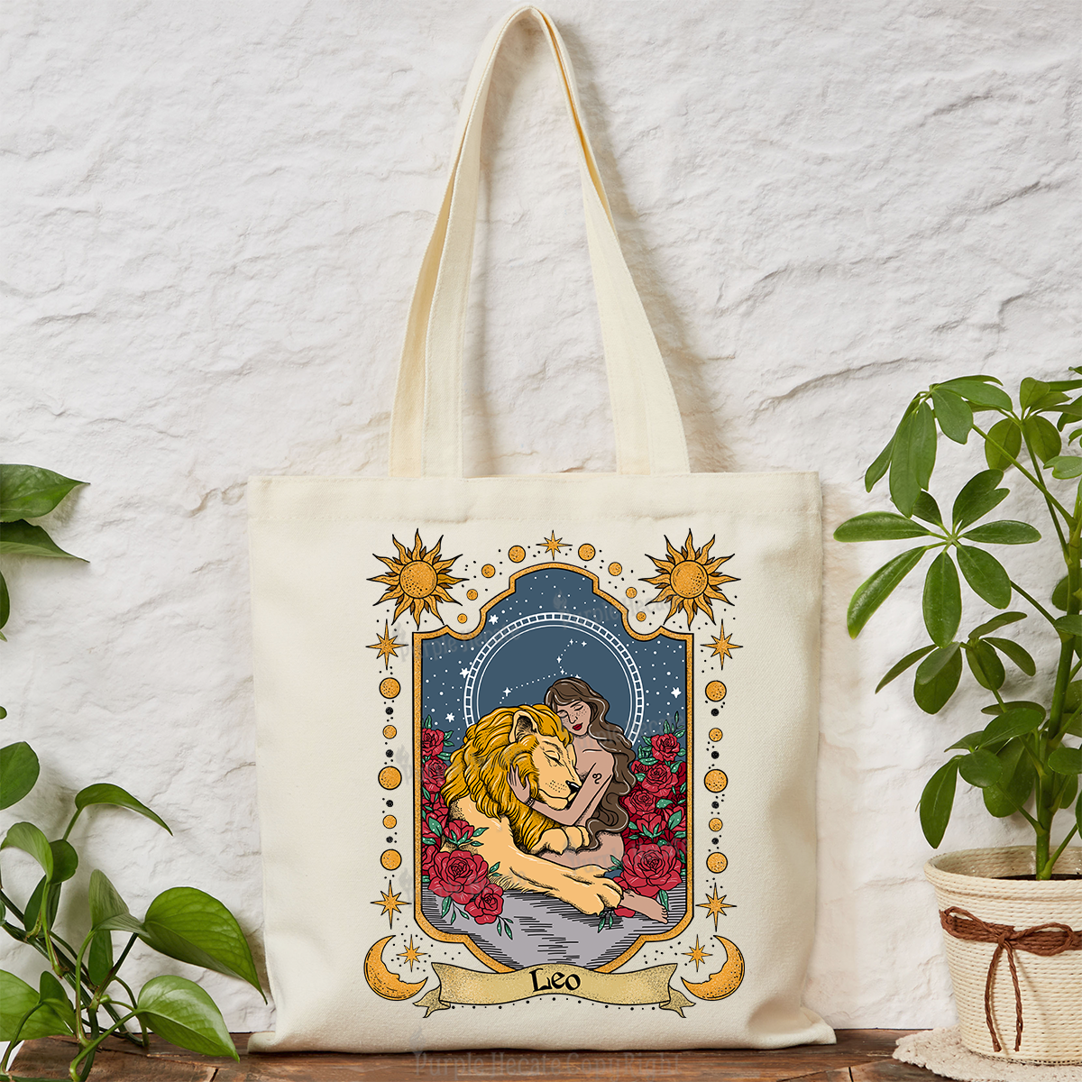 Purplehecate Leo Zodiac Tote Bag
