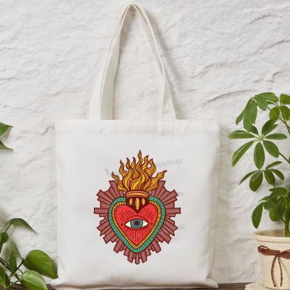 Purplehecate Sacred Heart Tote Bag