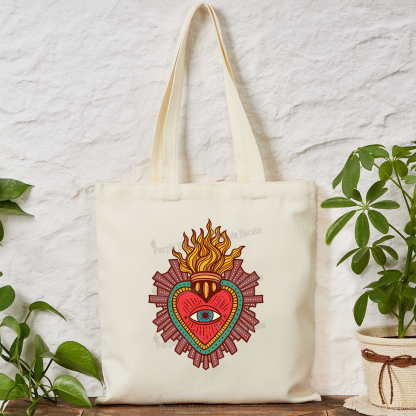 Purplehecate Sacred Heart Tote Bag