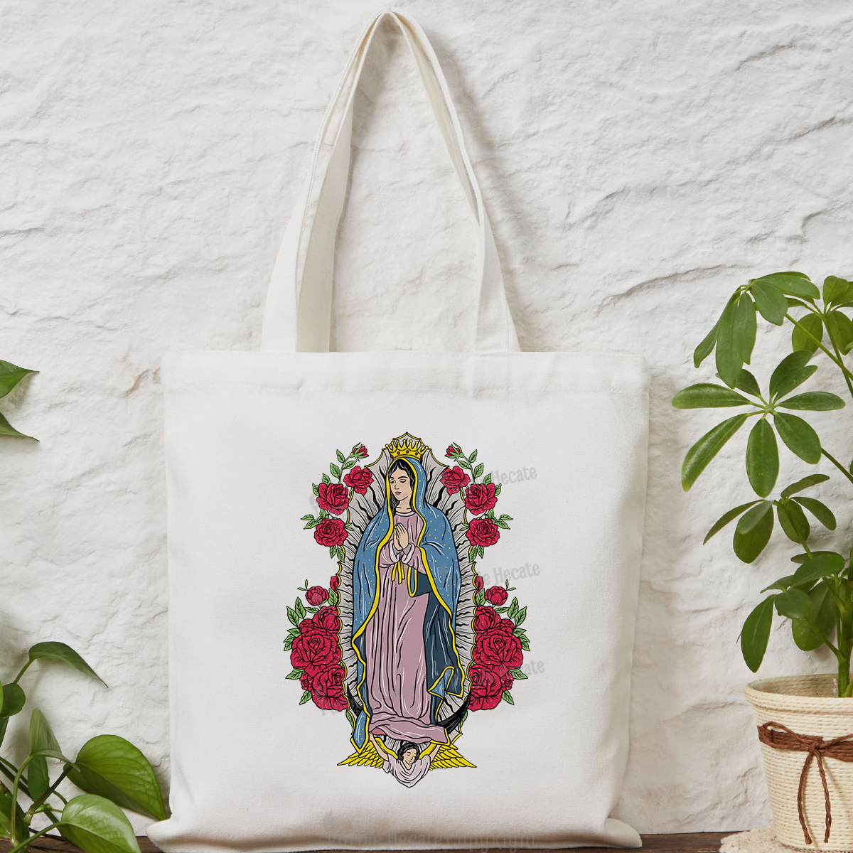 Purplehecate Mother Mary Tote Bag