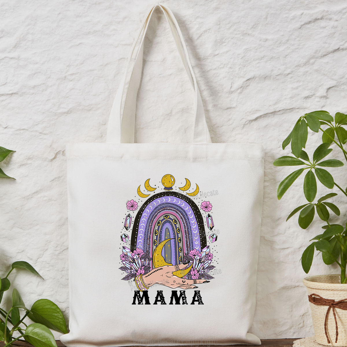 Purplehecate Gothic Mama Rainbow Tote Bag