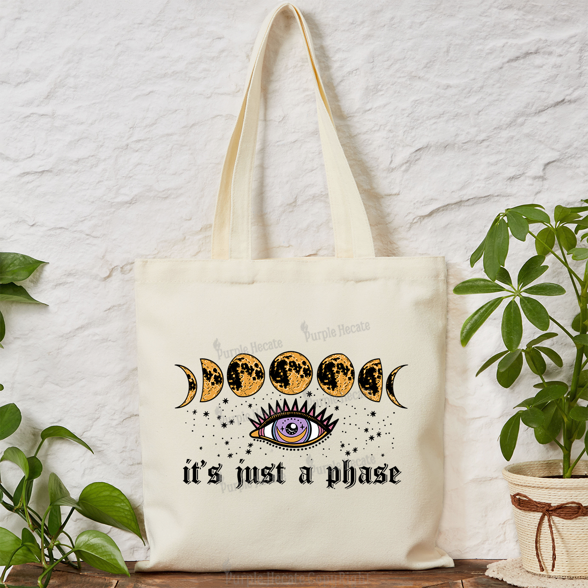 Purplehecate It's Just A Phase Tote Bag