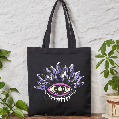 Purplehecate Crystal Eye Tote Bag
