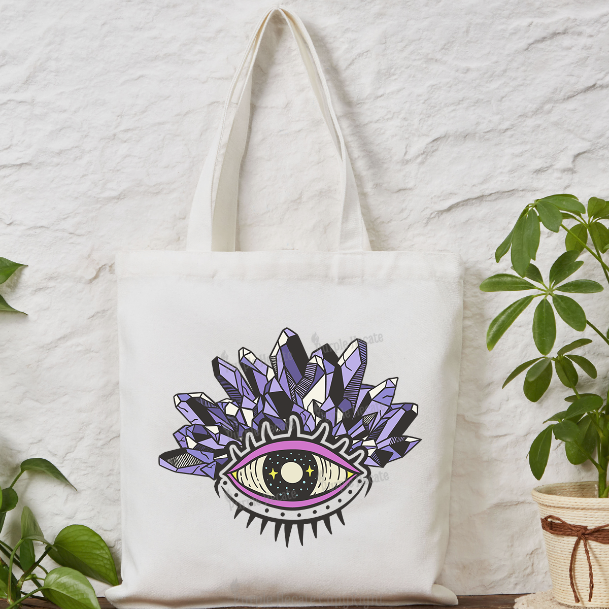 Purplehecate Crystal Eye Tote Bag
