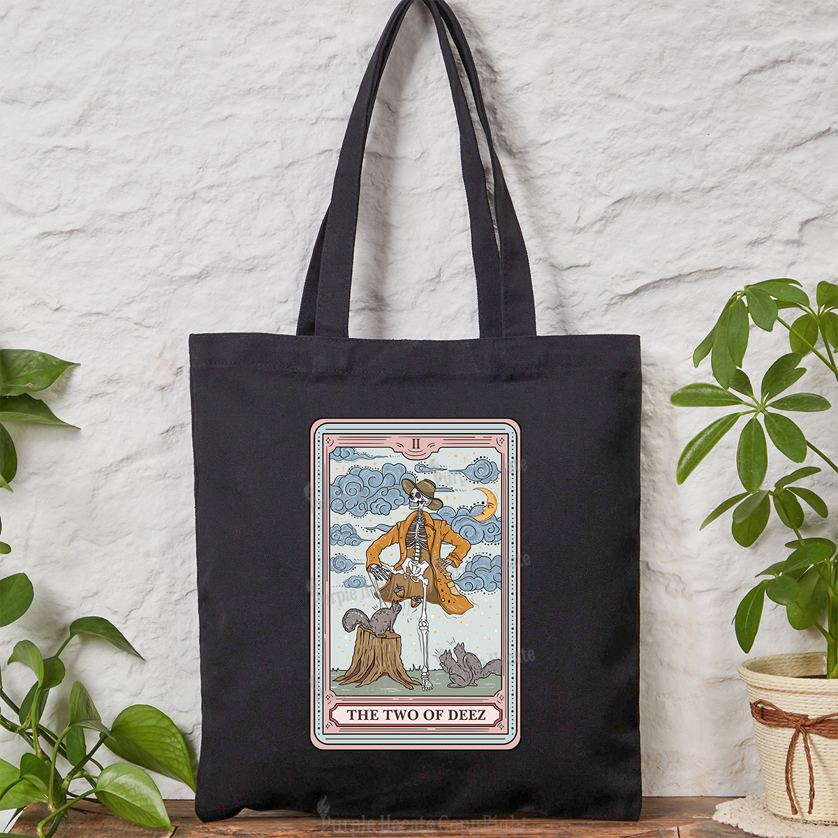 Purplehecate The Two Of Deez Tarot Tote Bag