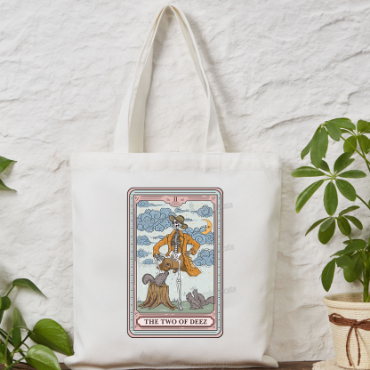 Purplehecate The Two Of Deez Tarot Tote Bag