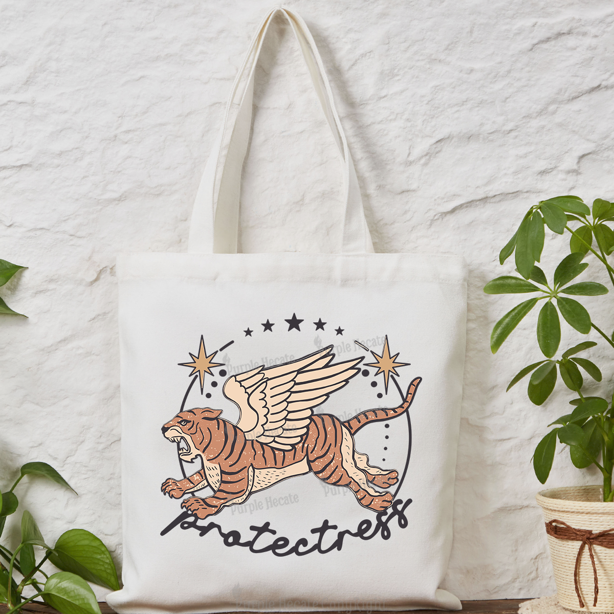 Purplehecate Protectress Tote Bag