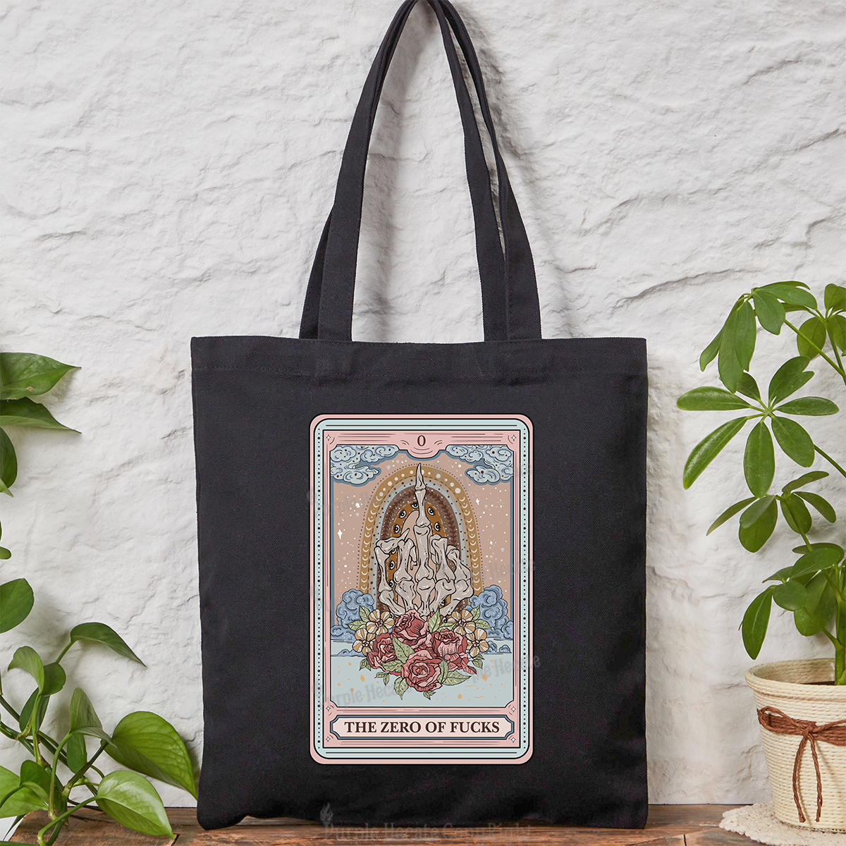 Purplehecate The Zero Of Fucks Tarot Tote Bag