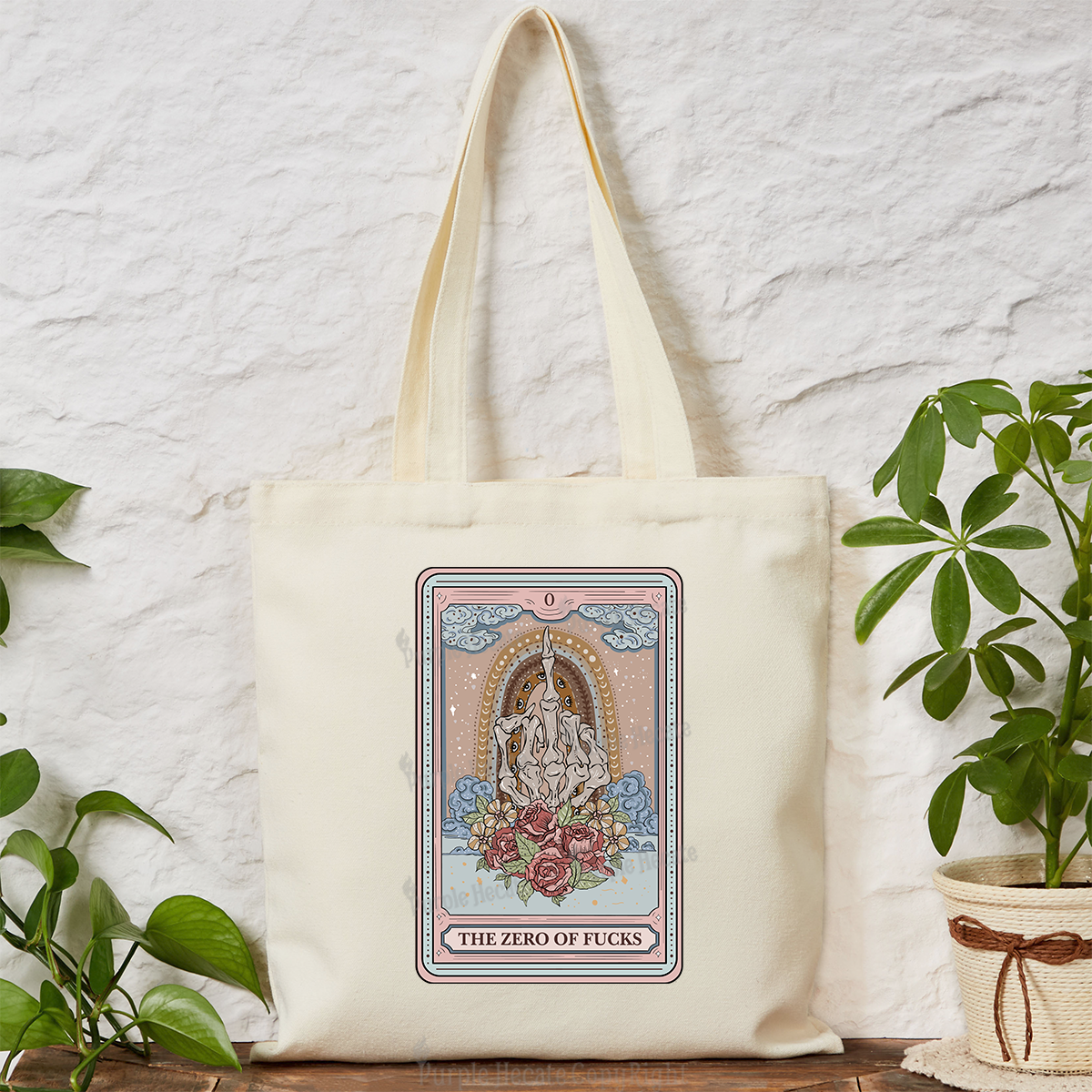 Purplehecate The Zero Of Fucks Tarot Tote Bag