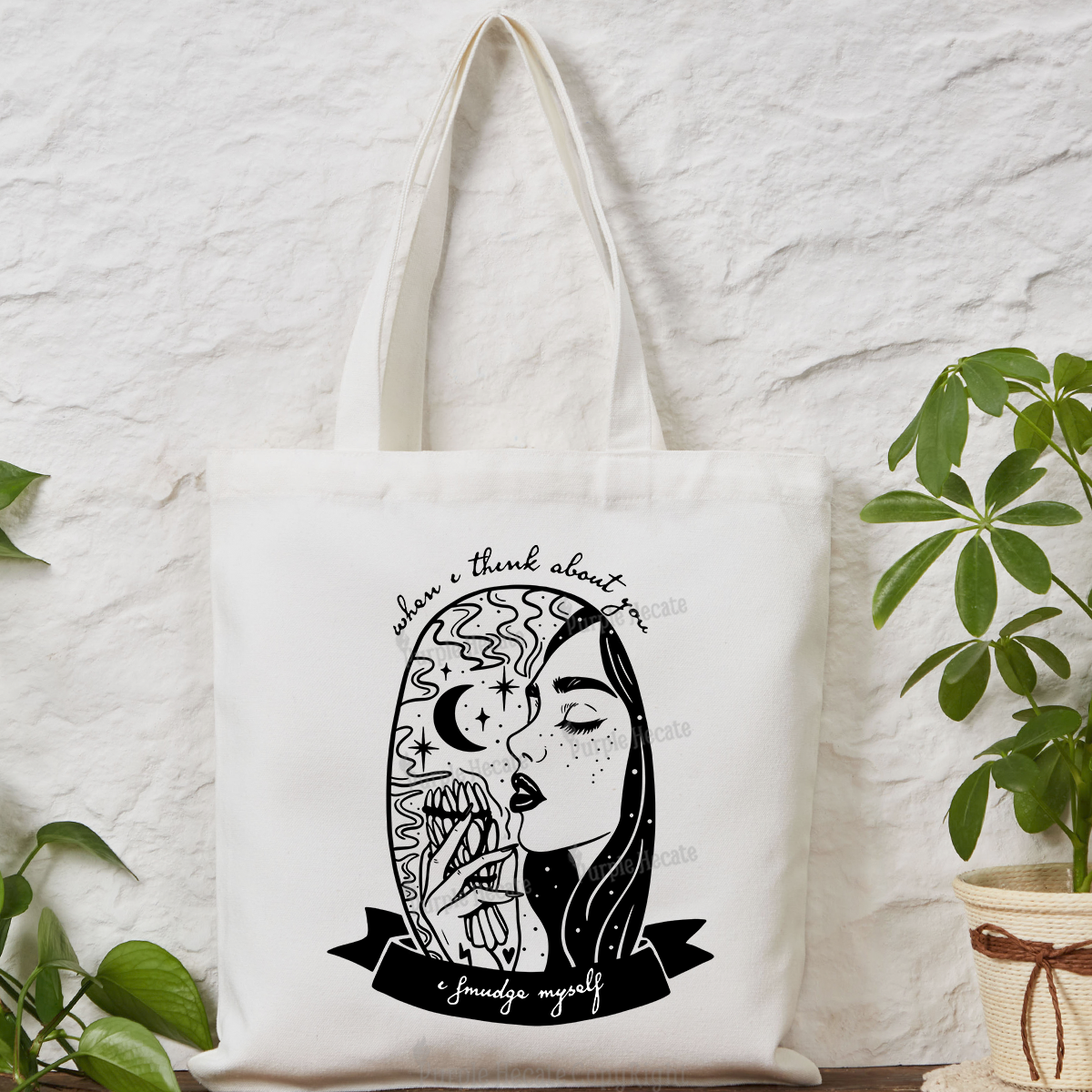Purplehecate When I Think About You I Smudge Myself Tote Bag
