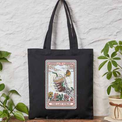 Purplehecate The Last Straw Tarot Tote Bag