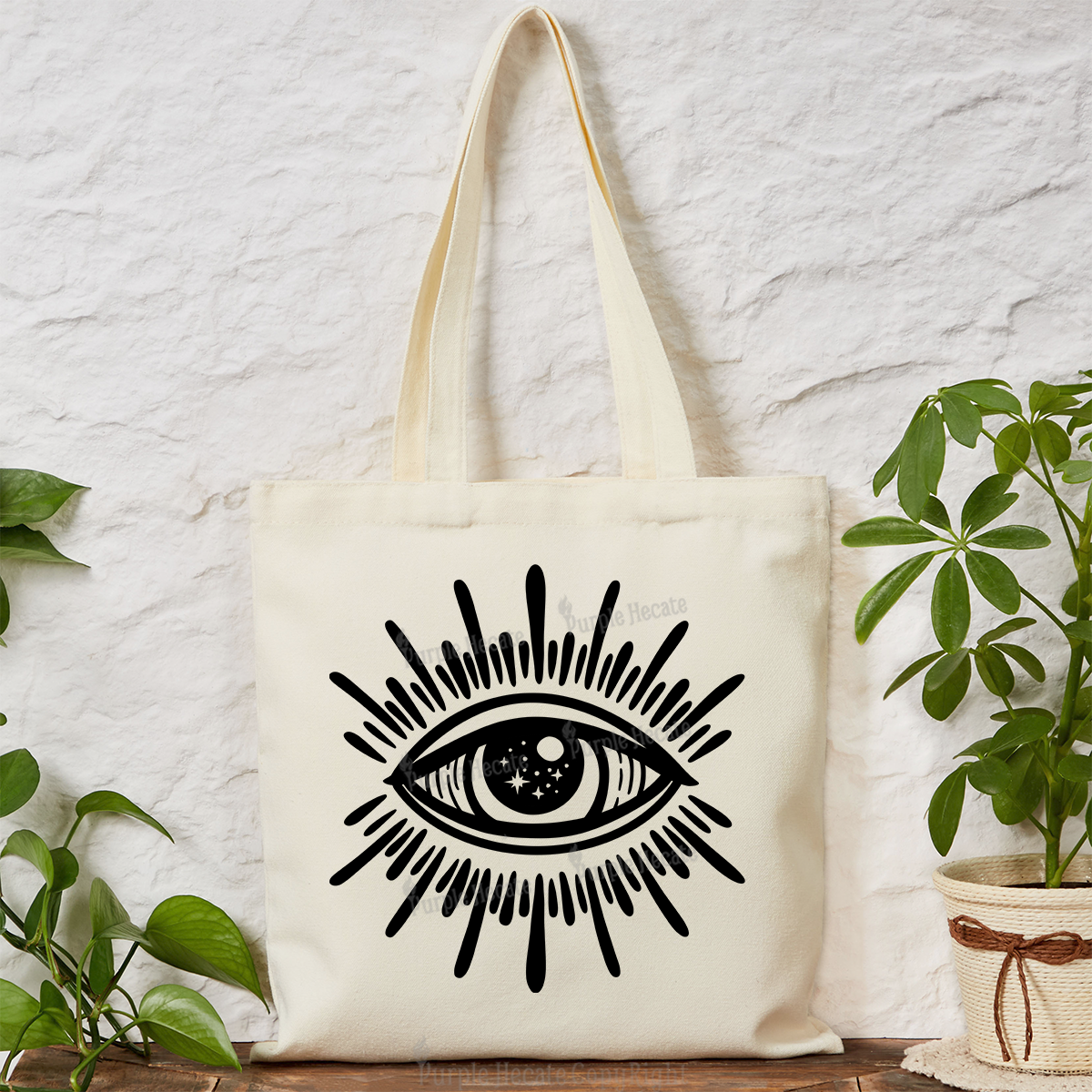 Purplehecate Evil Eye Tote Bag