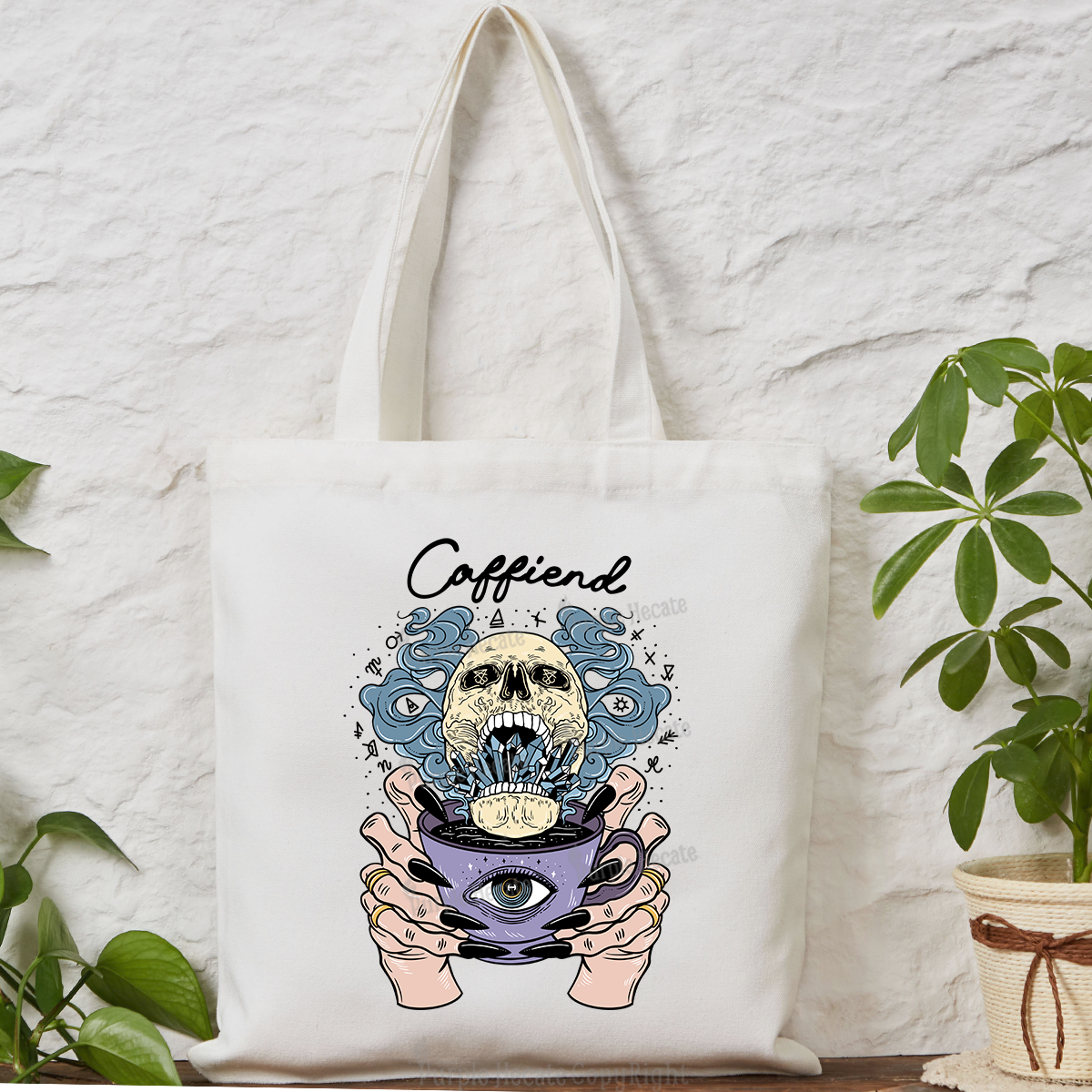 Purplehecate Caffiend Tote Bag
