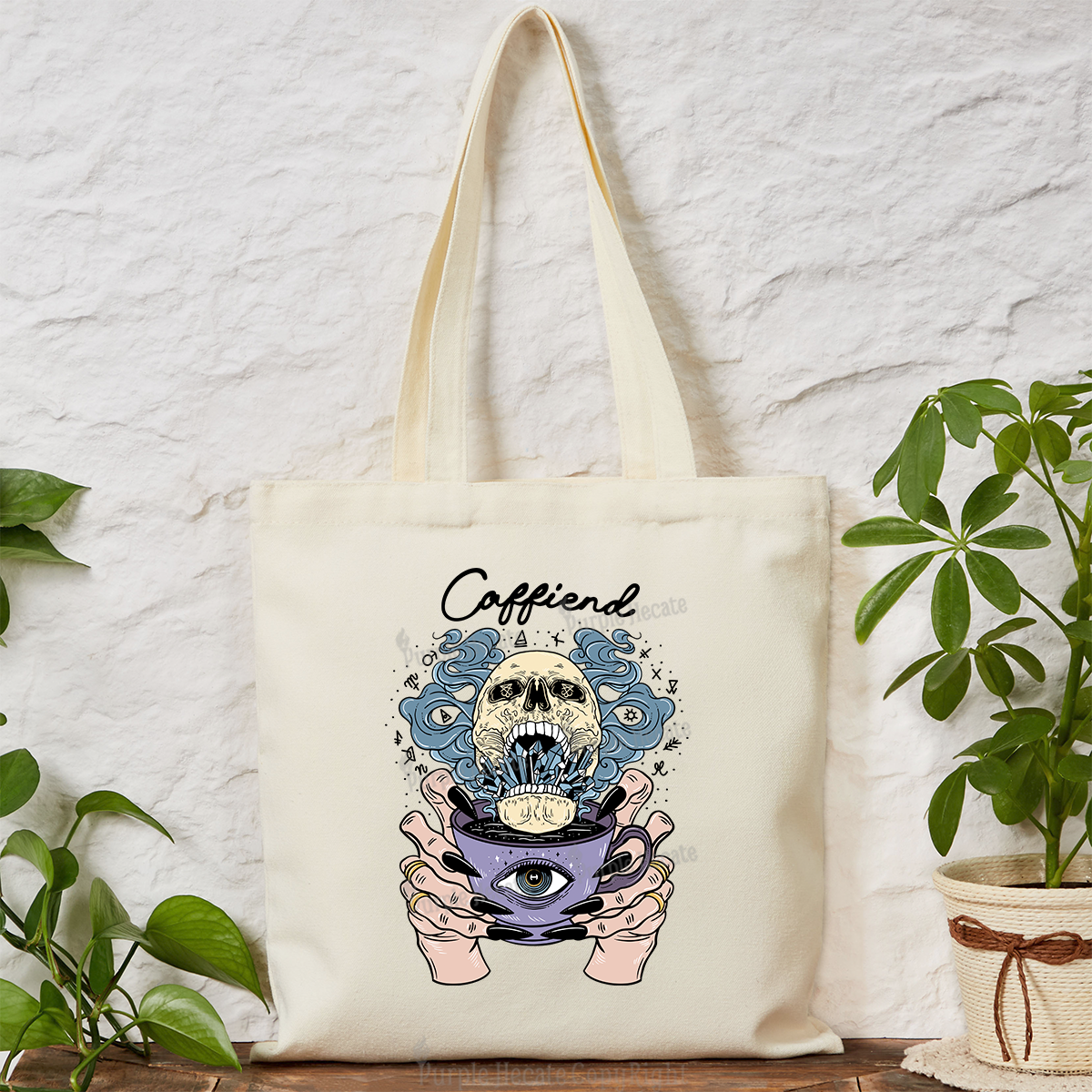 Purplehecate Caffiend Tote Bag