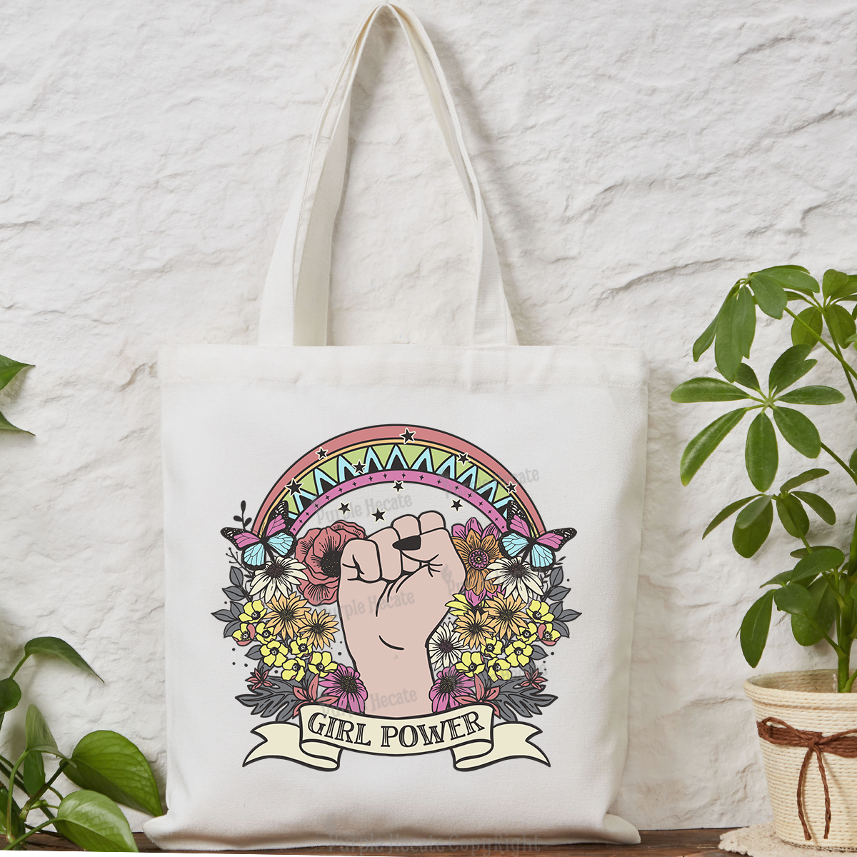 Purplehecate Girl Power Tote Bag