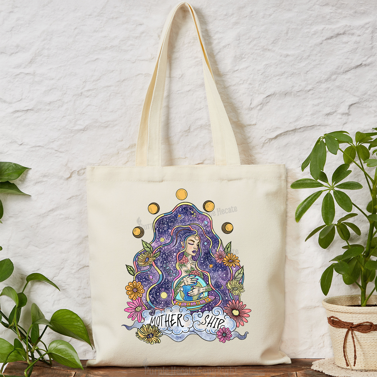 Purplehecate Mother Ship Tote Bag