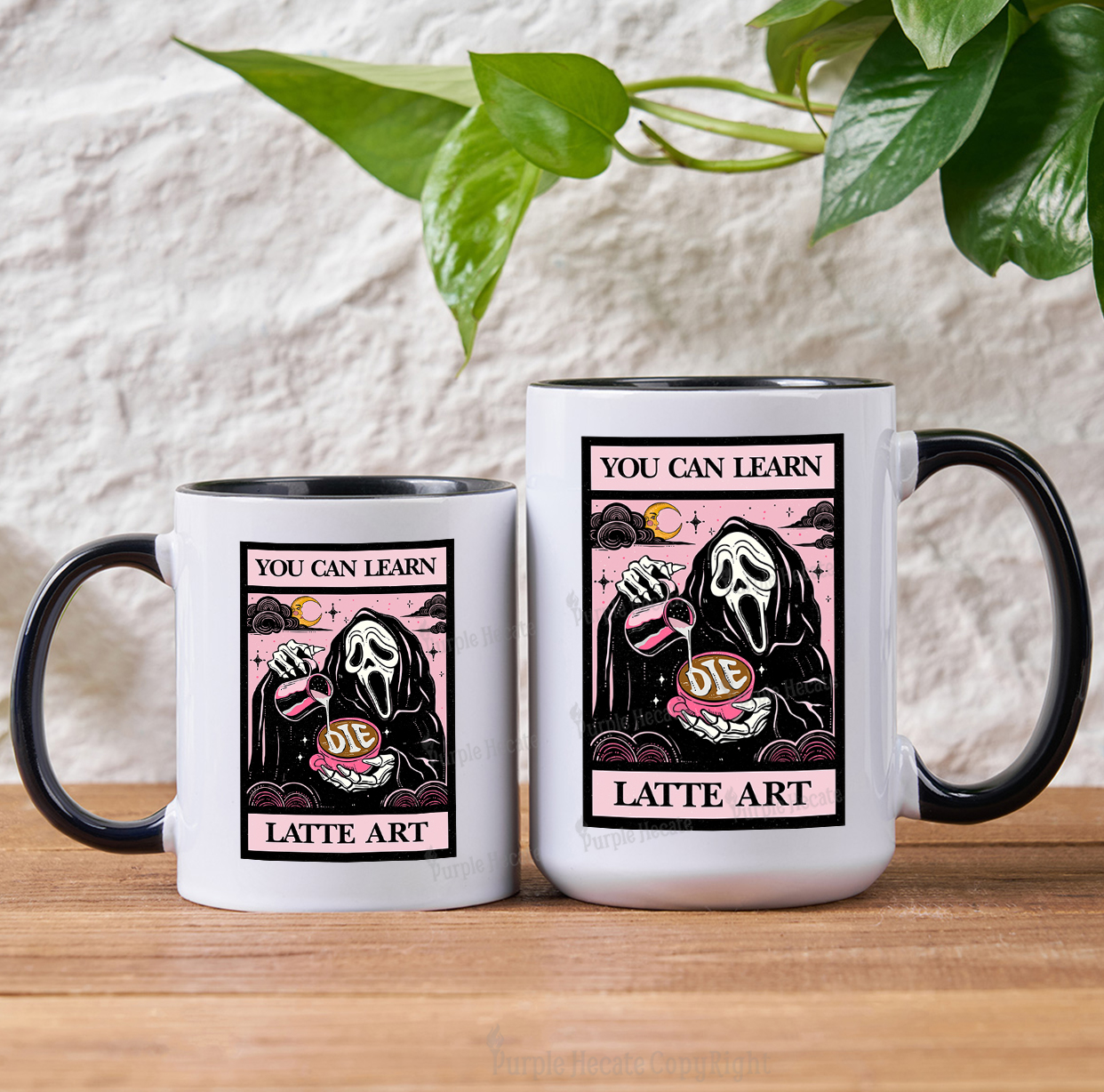 Purplehecate The You Can Learn Latte Art Oracle Card Mug