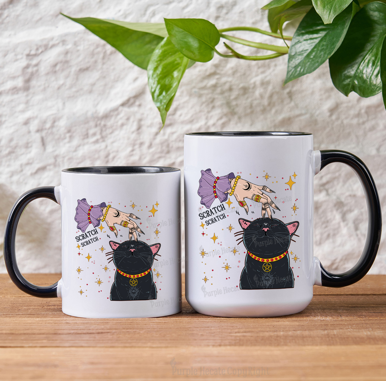 Purplehecate Witch's Cat Scratch Mug