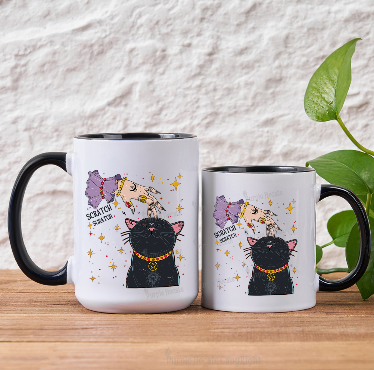 Purplehecate Witch's Cat Scratch Mug
