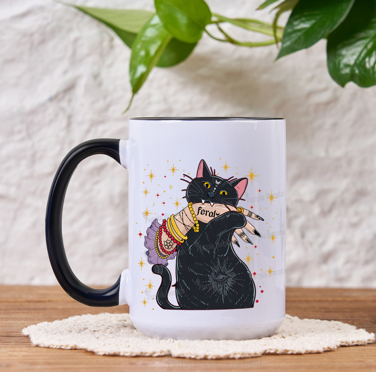 Purplehecate Feral Cat Mug
