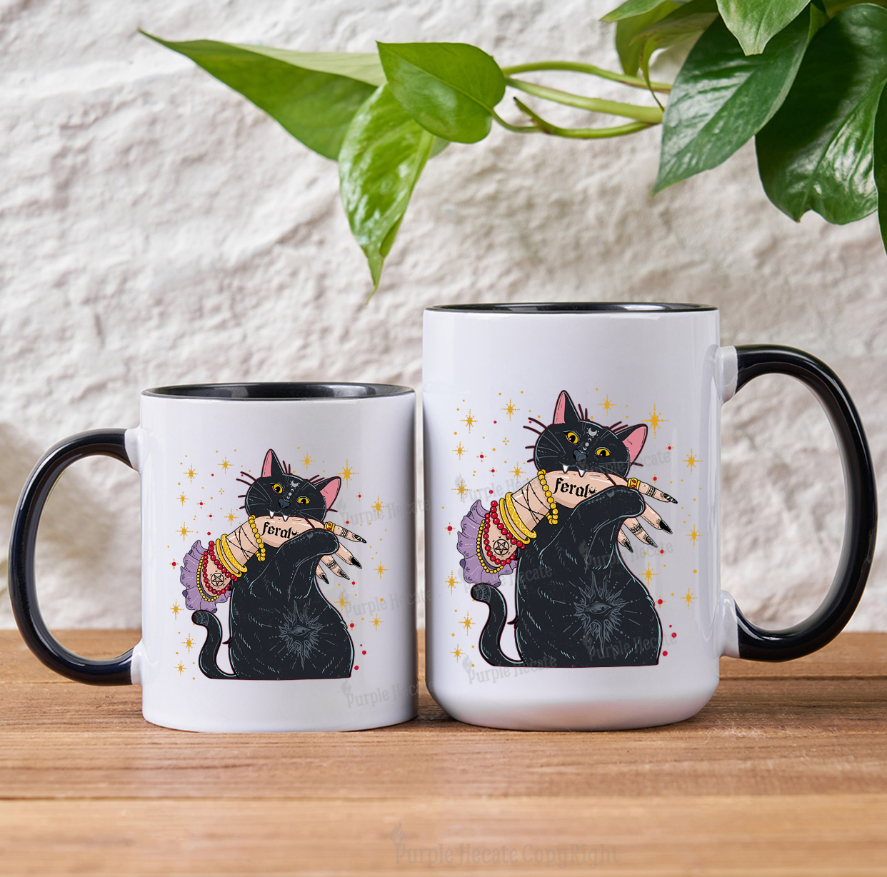 Purplehecate Feral Cat Mug