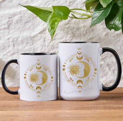 Purplehecate Celestial Sun and Moon Mug