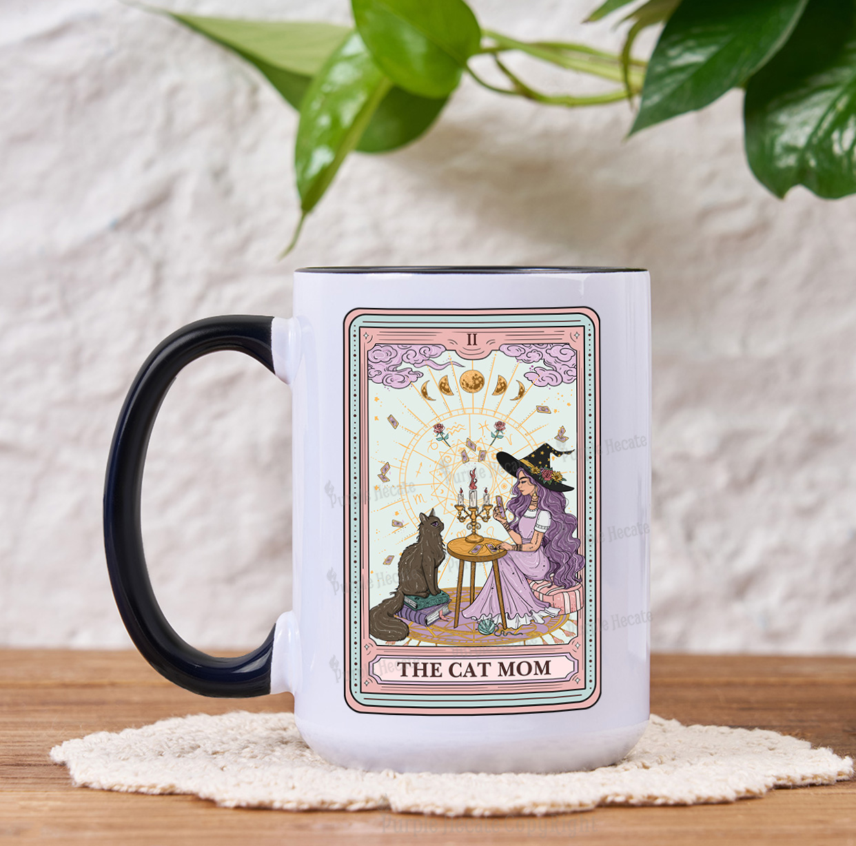Purplehecate The Cat Witch Mom Tarot Mug